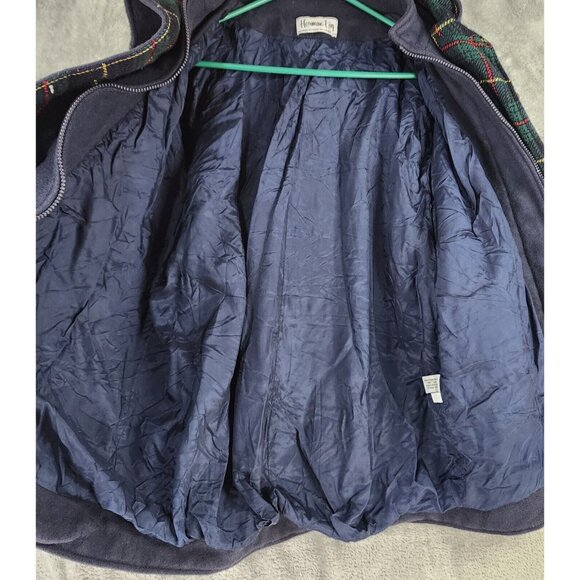 Herman Kay Jacket Womens Size 10 Blue Wool Blend Full Zip Button Hooded Overcoat - Picture 3 of 11